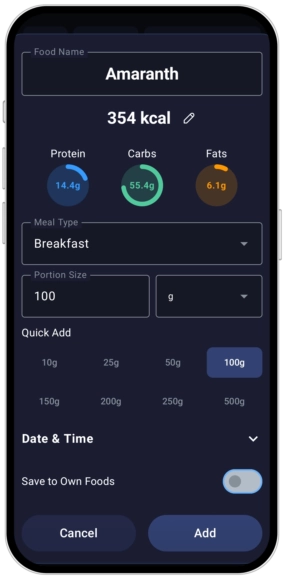 ai caloriecounter with macro tracking