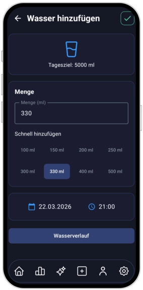 Zielfit calorie counter App wasser tracker