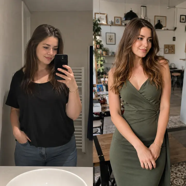 Before and after wellness journey