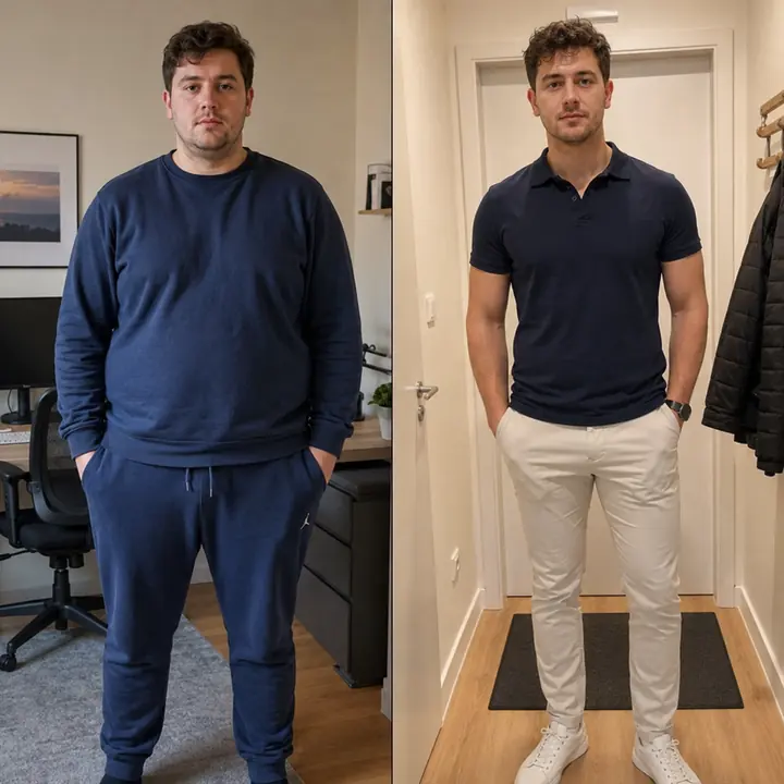 Before and after wellness journey