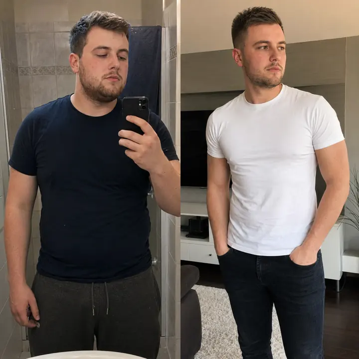 Before and after wellness journey