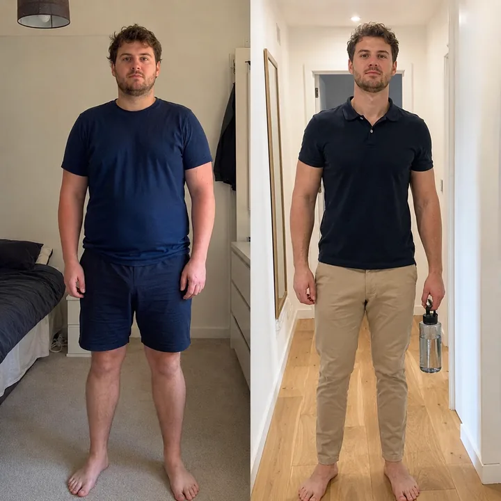 Before and after wellness journey